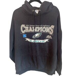 Vintage 2000's Philadelphia Eagles 2004 NFC Champions Super Bowl XXXIX Hoodie XL